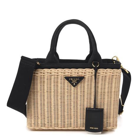 prada wicker bag|prada canvas shoulder bag.